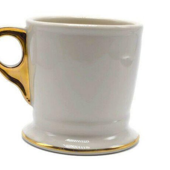 Anthropologie Monogram Mug Gold Letter C White Ceramic Gold Trim Coffee Tea Cup - Picture 2 of 4